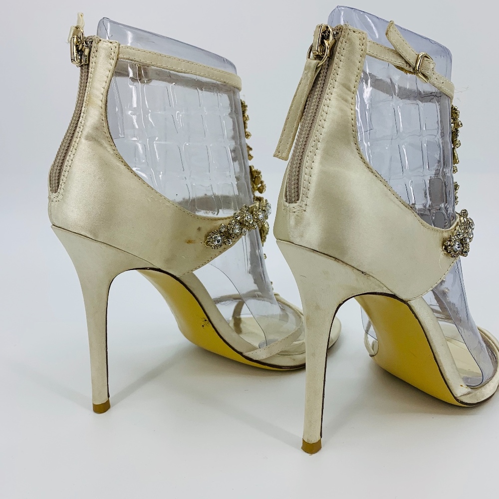 Kate Preston Rhinestone Crystal Strappy Heels - Picture 6 of 8